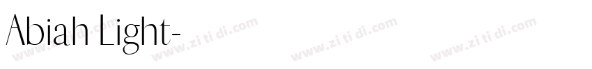 Abiah Light字体转换